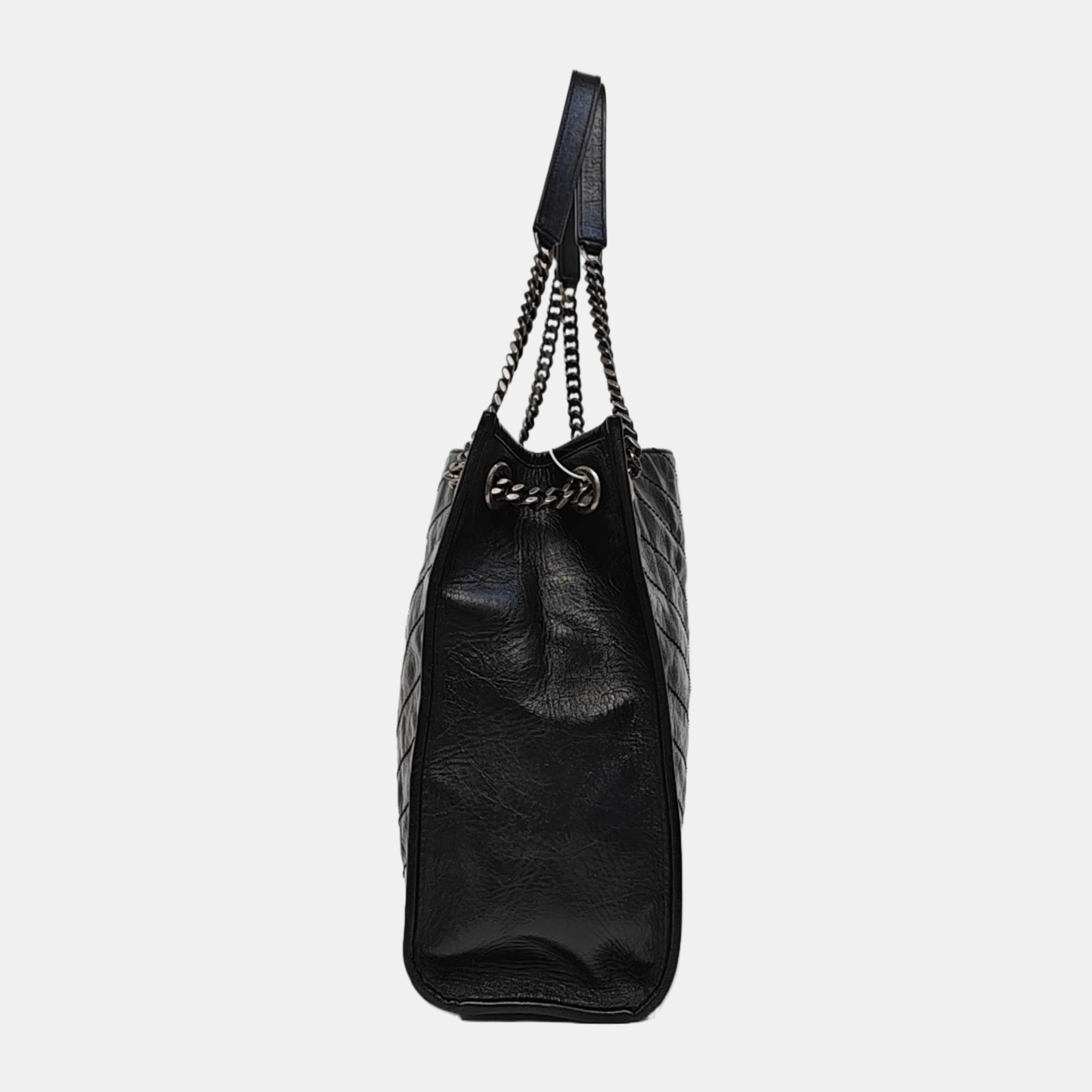 NIKI Large Chevron Leather Blue