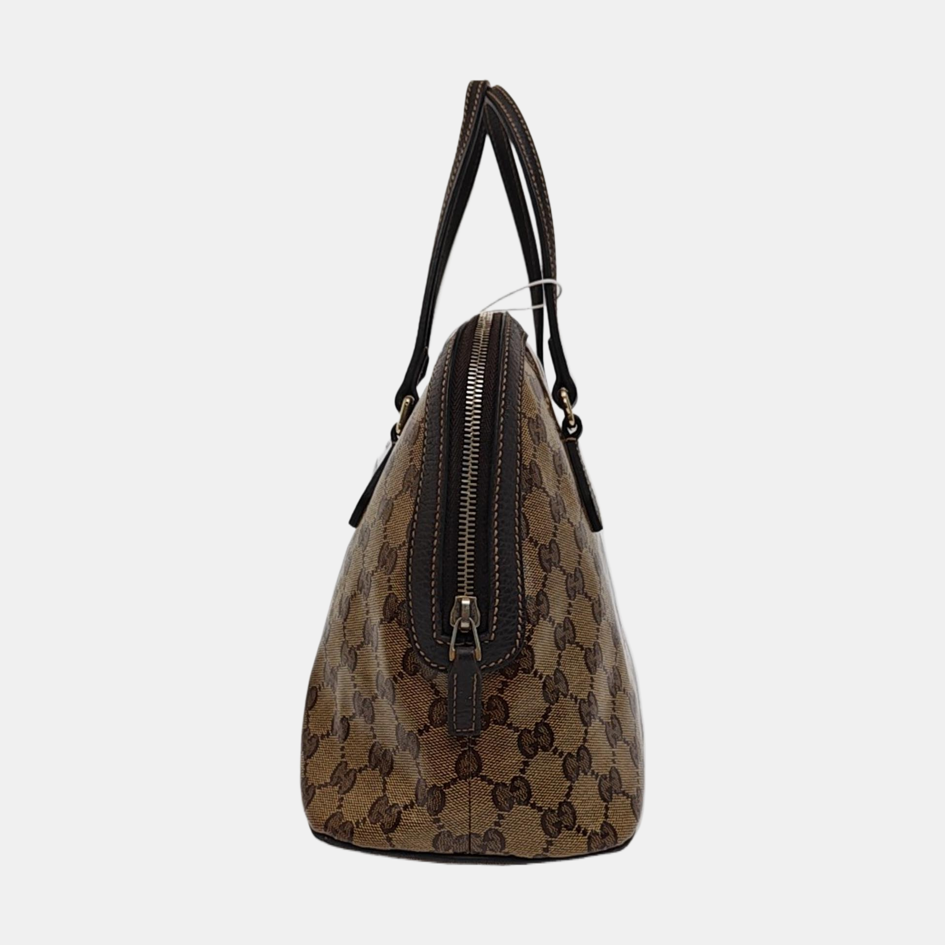 Monogram Coated Canvas Shoulder Bag Brown