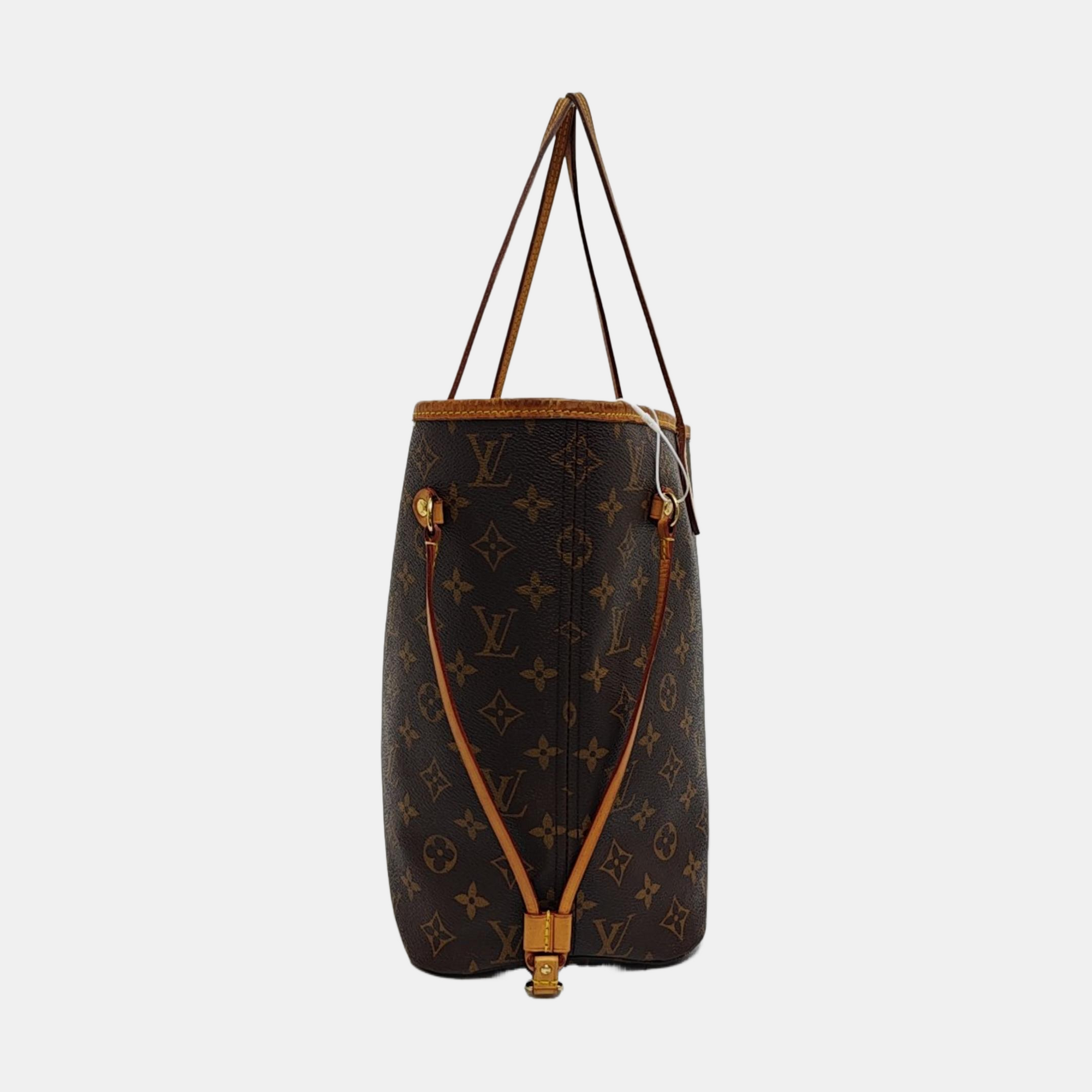 NEVERFULL MM Monogram Coated Canvas Brown