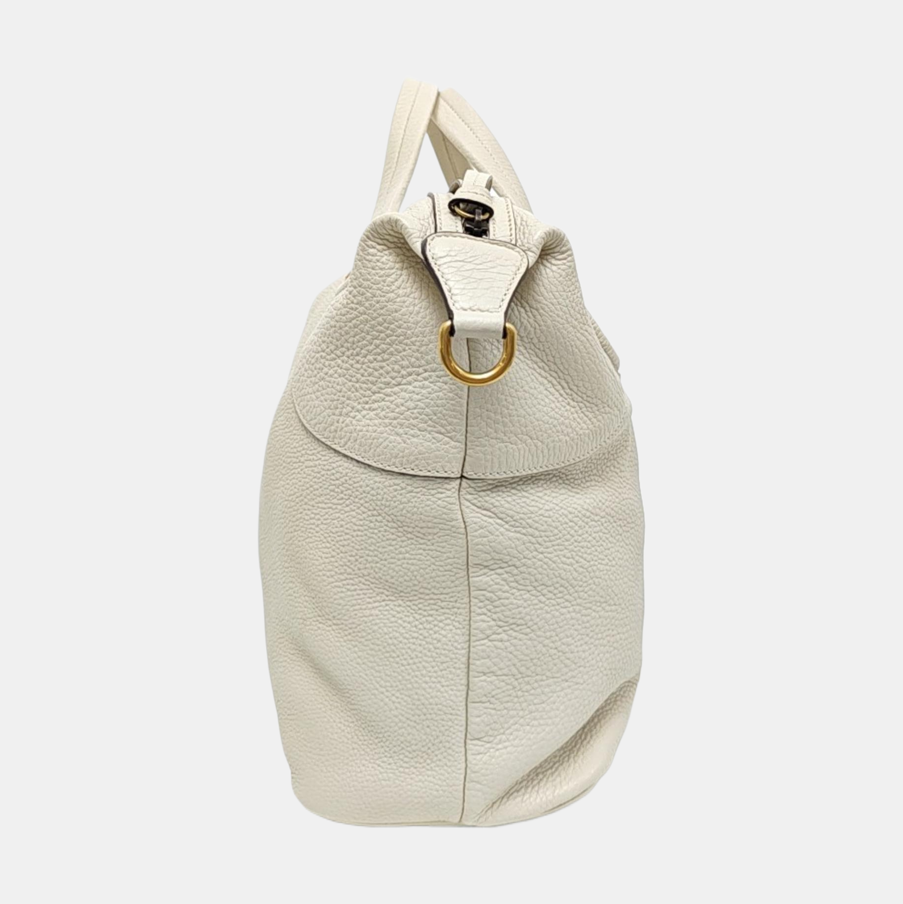 Calfskin Shoulder Bag White