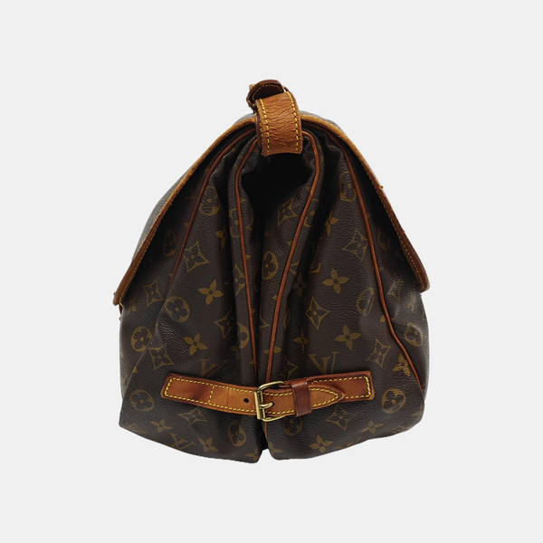 SAUMUR 35 Monogram Coated Canvas Brown