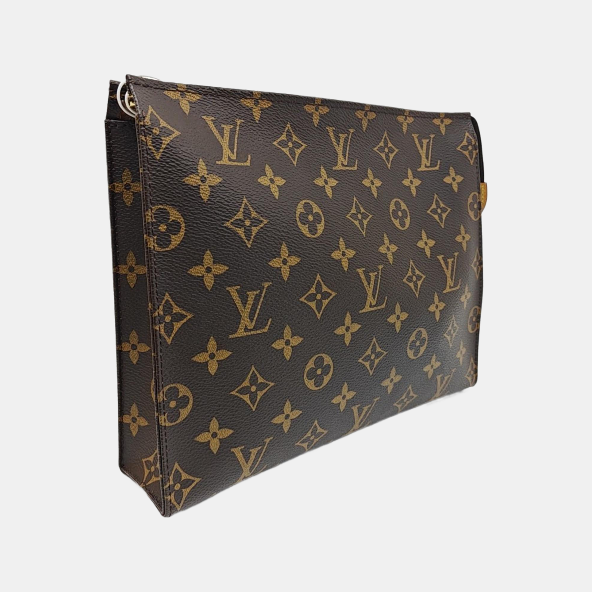 TOILET POCKET 26 Monogram Coated Canvas Brown