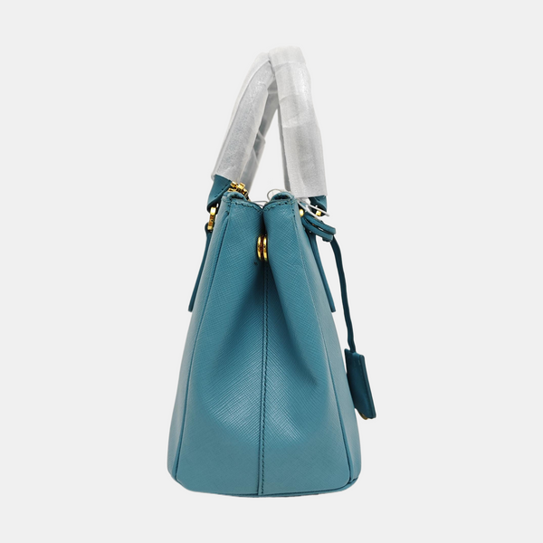 Authenticated pre-owned  Galleria Small Saffiano Calfskin Blue - Tote Bag at Looply