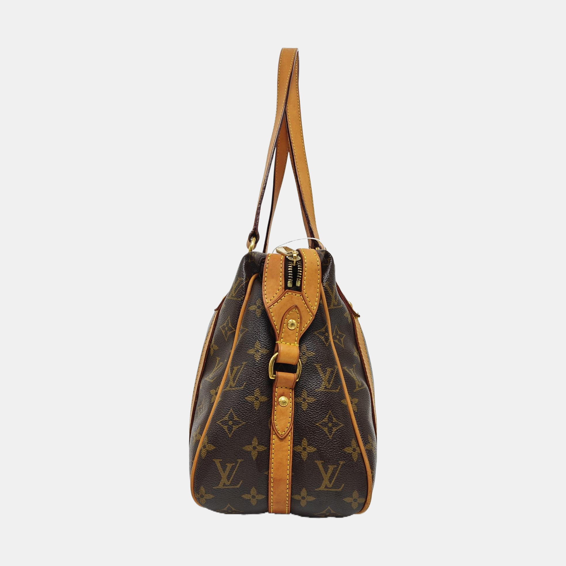STRESA Monogram Coated Canvas Brown