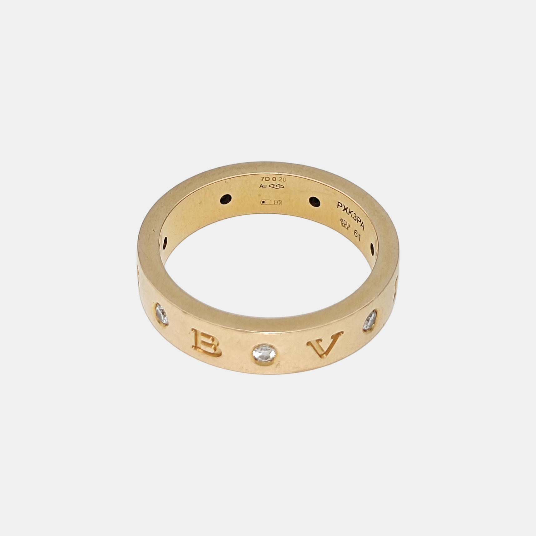 B.ZERO1 18k Rose Gold Ring EU 61