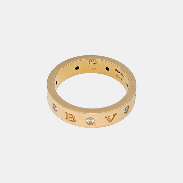 B.ZERO1 18k Rose Gold Ring EU 61