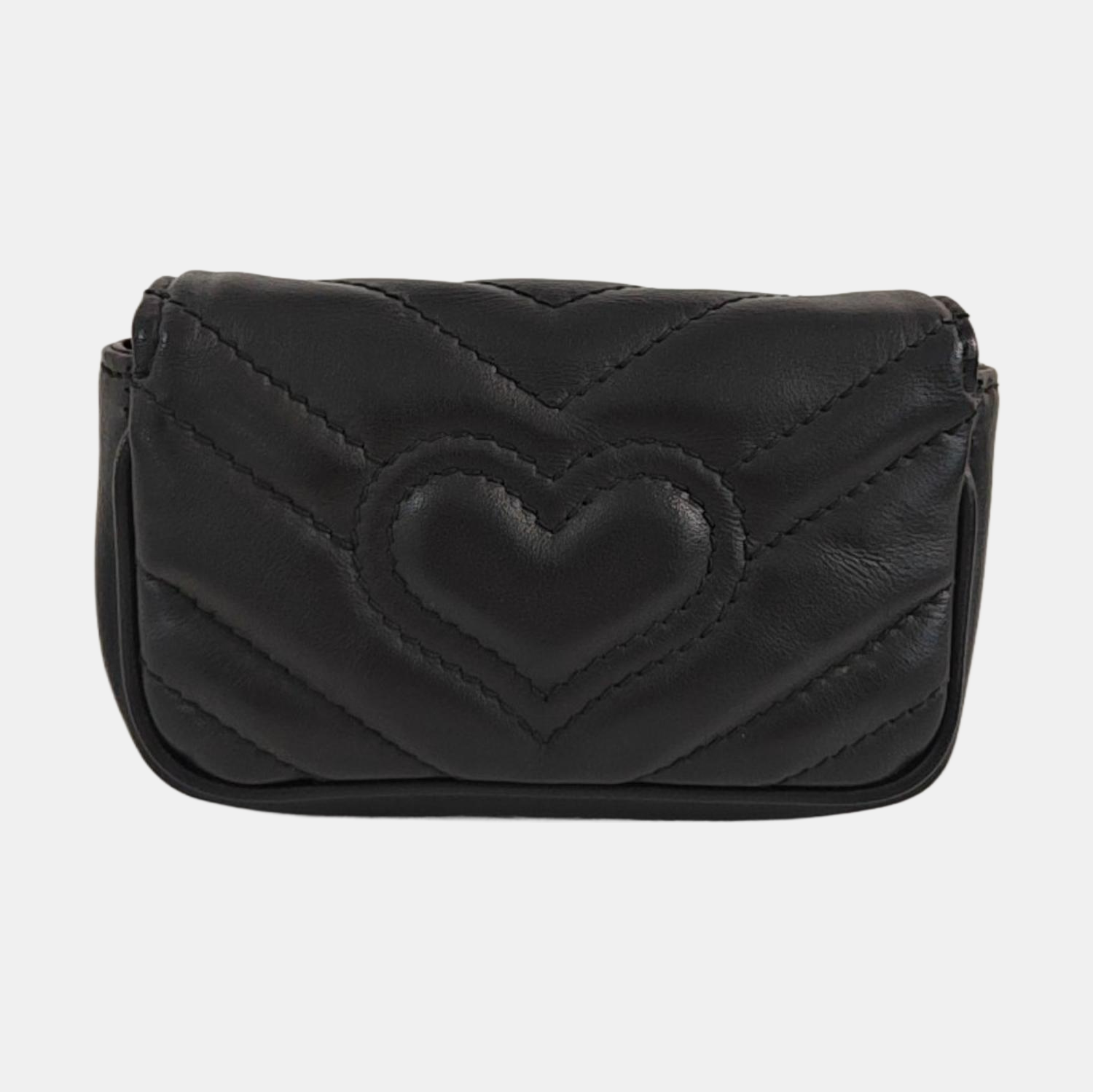 GG Marmont Super Mini Quilted Calfskin Black