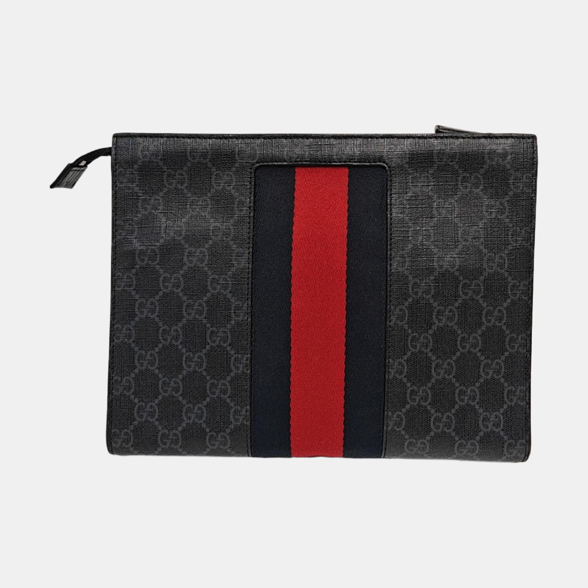 GG Supreme Monogram Coated Canvas Gray