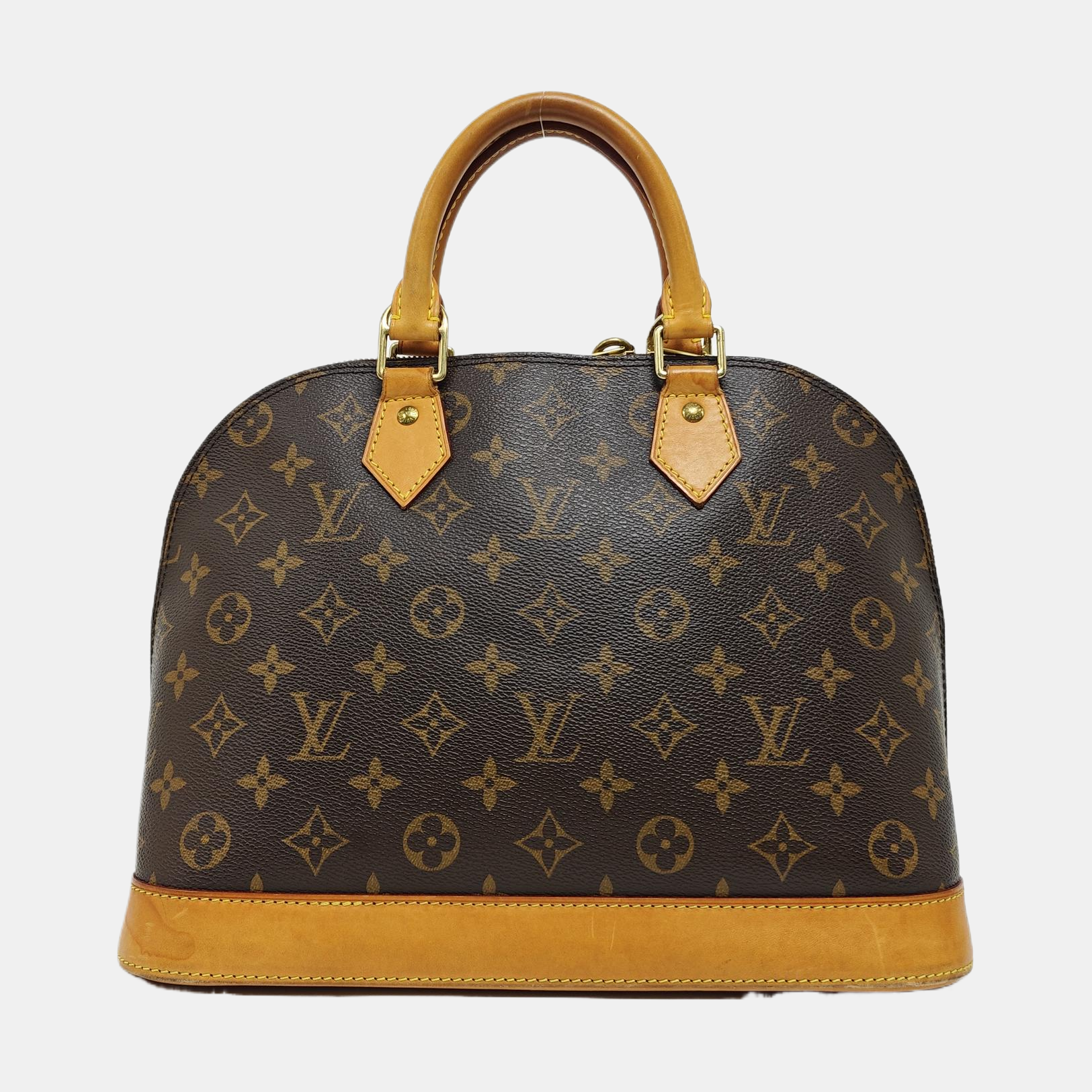 ALMA PM Monogram Coated Canvas Brown
