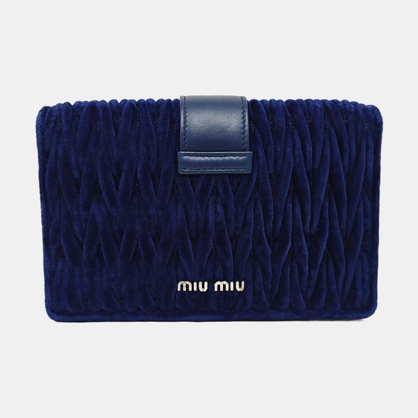 Velvet Shoulder Bag Blue