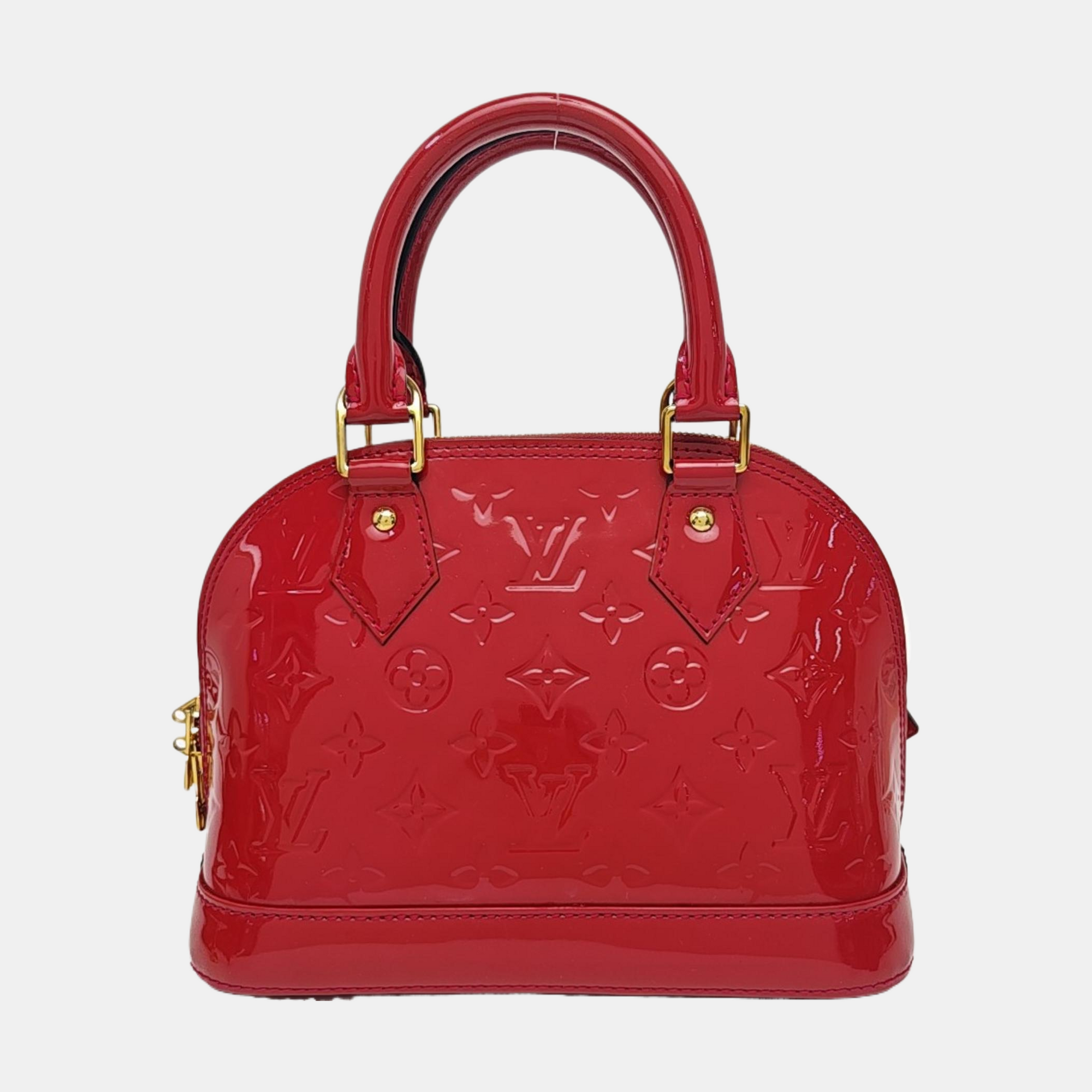 ALMA BB Monogram Patent Leather Red
