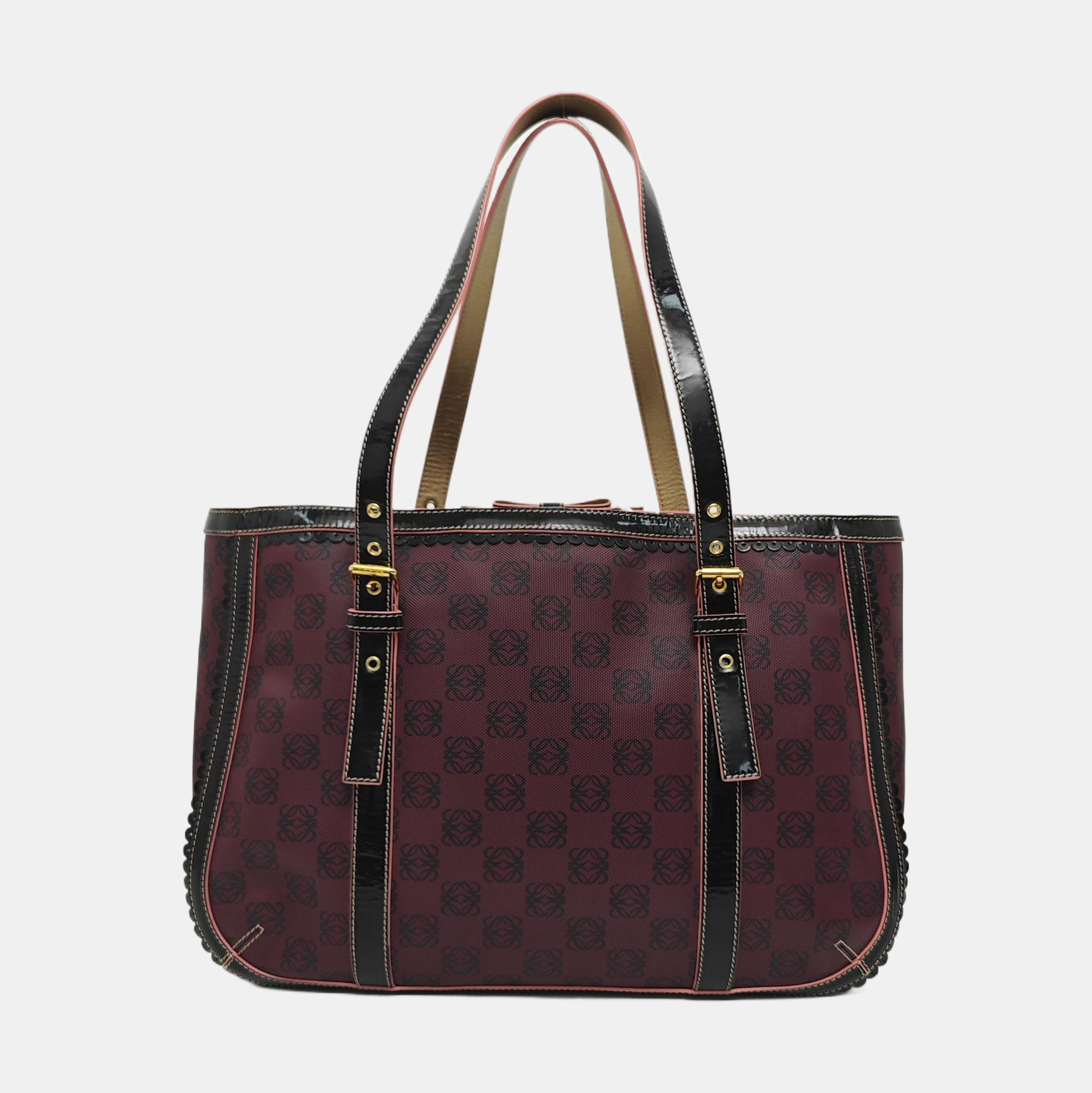 Coated Canvas Tote Bag Red