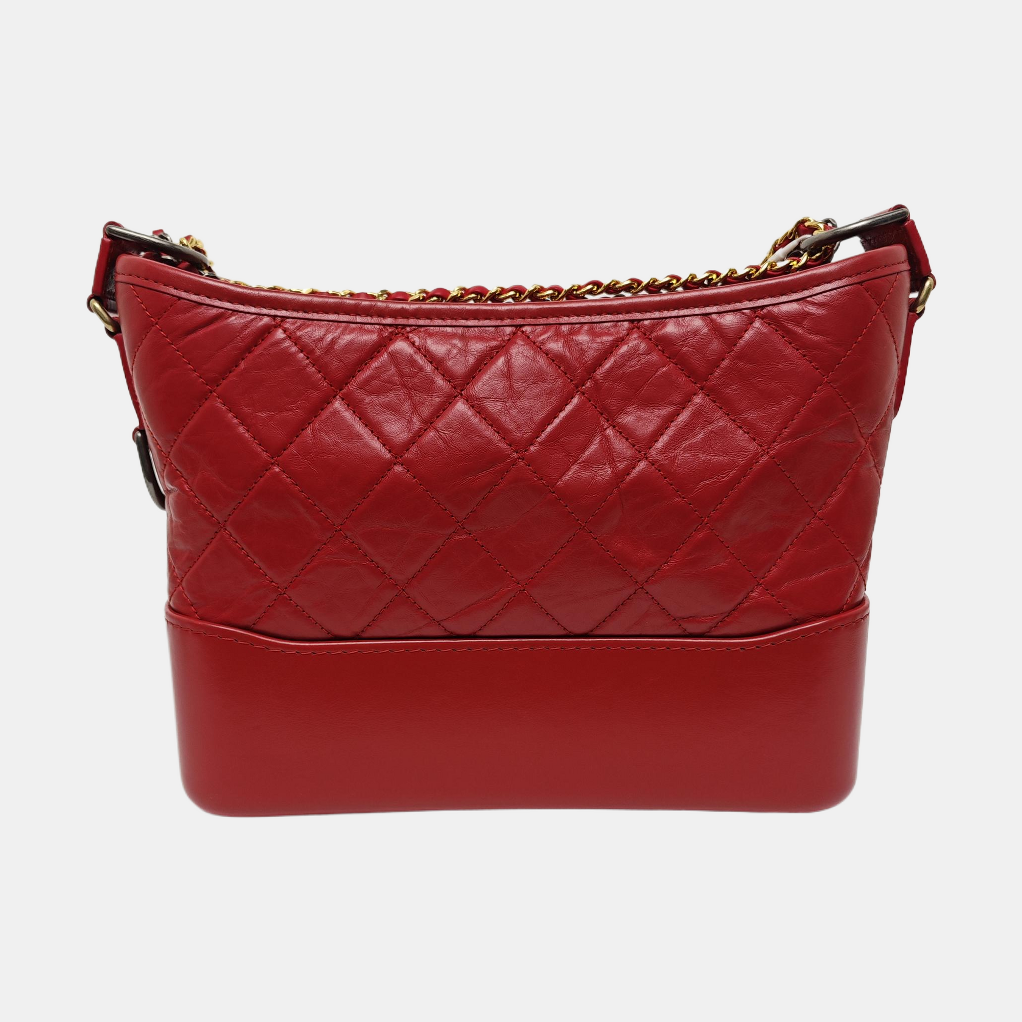 GABRIELLE Medium Quilted Calfskin Red