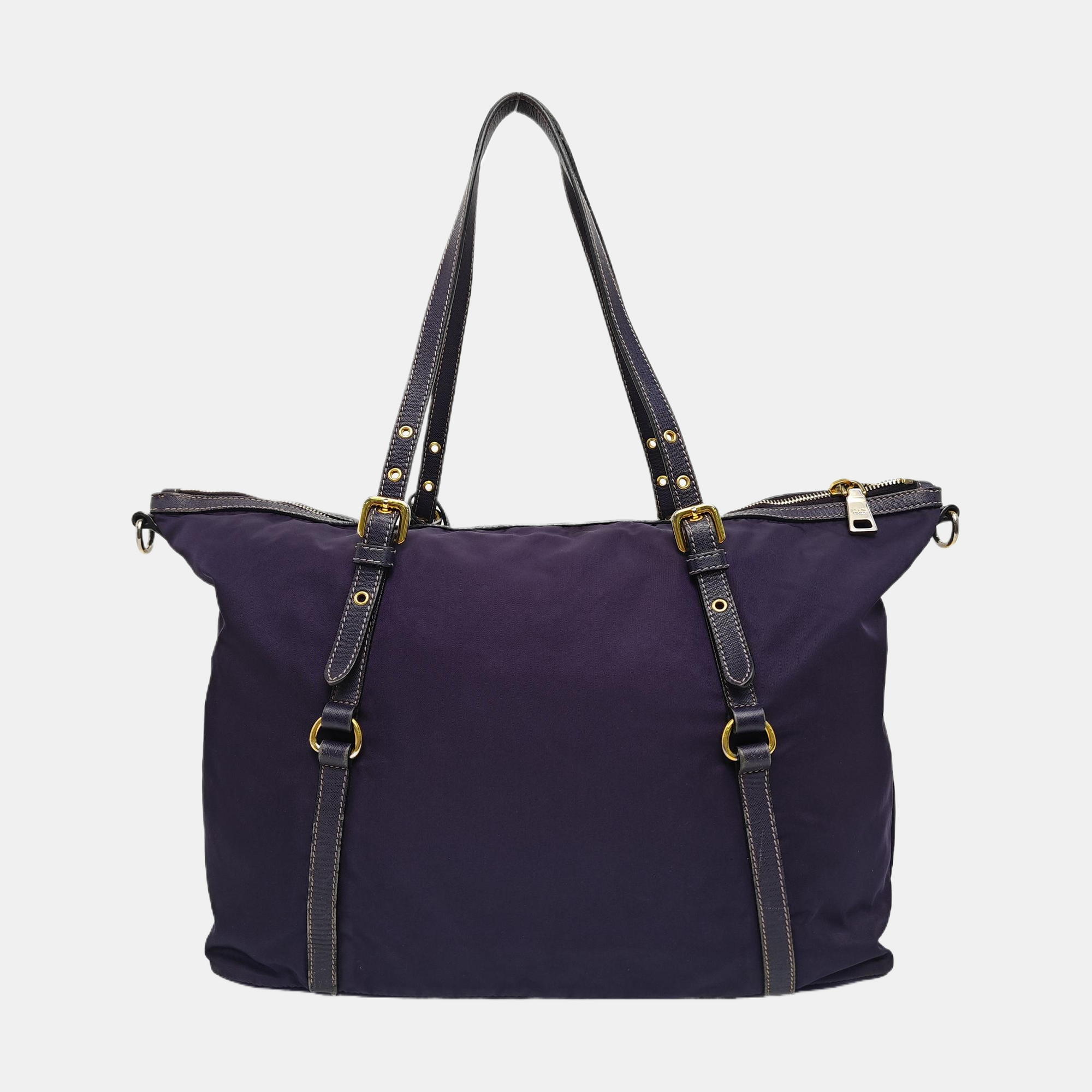 Nylon Tote Bag Purple