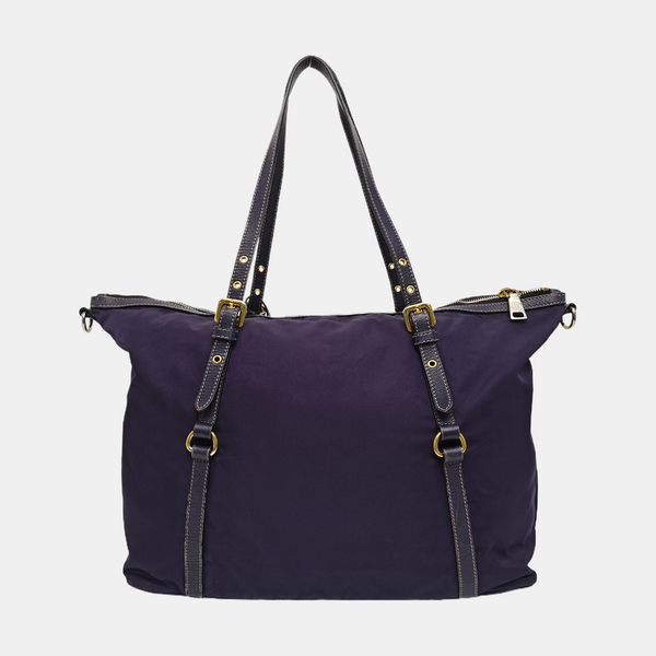Nylon Tote Bag Purple