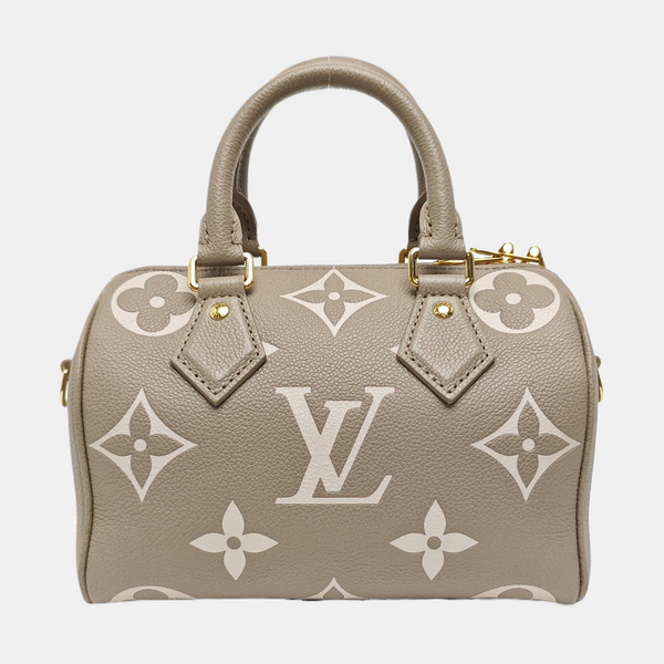 SPEEDY 20 Monogram Calfskin Gray