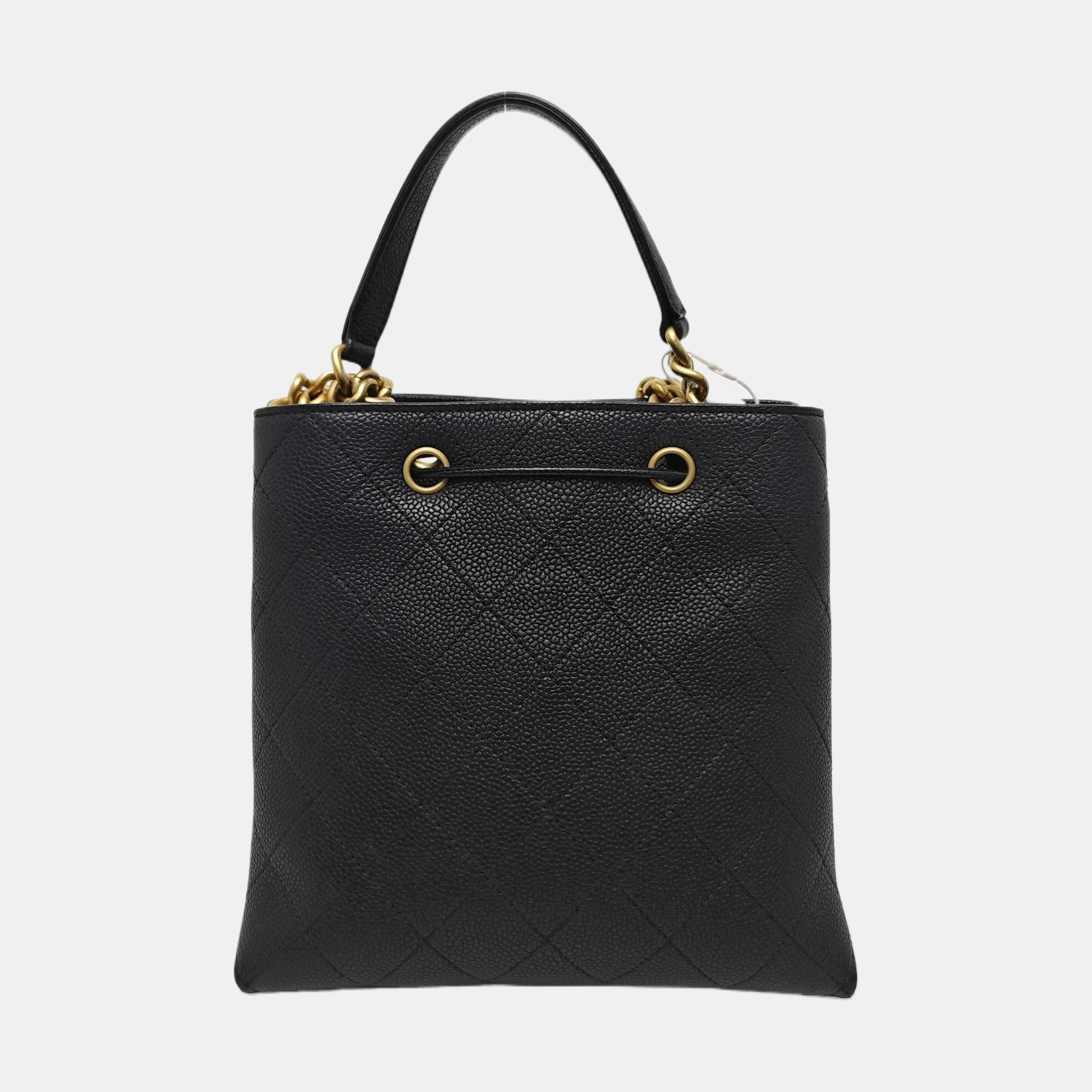 Quilted Grained Calfskin Black