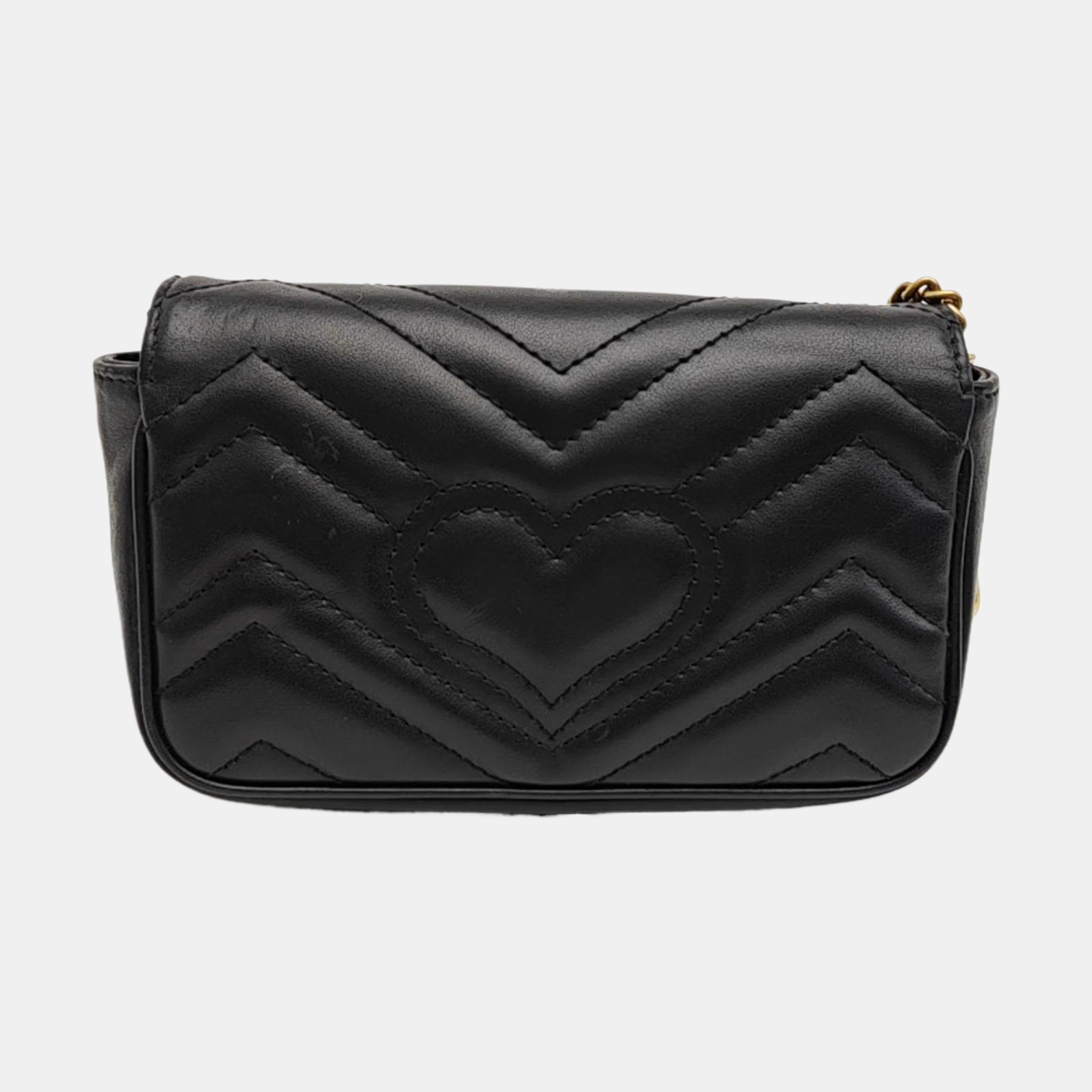 GG Marmont Mini Quilted Calfskin Black