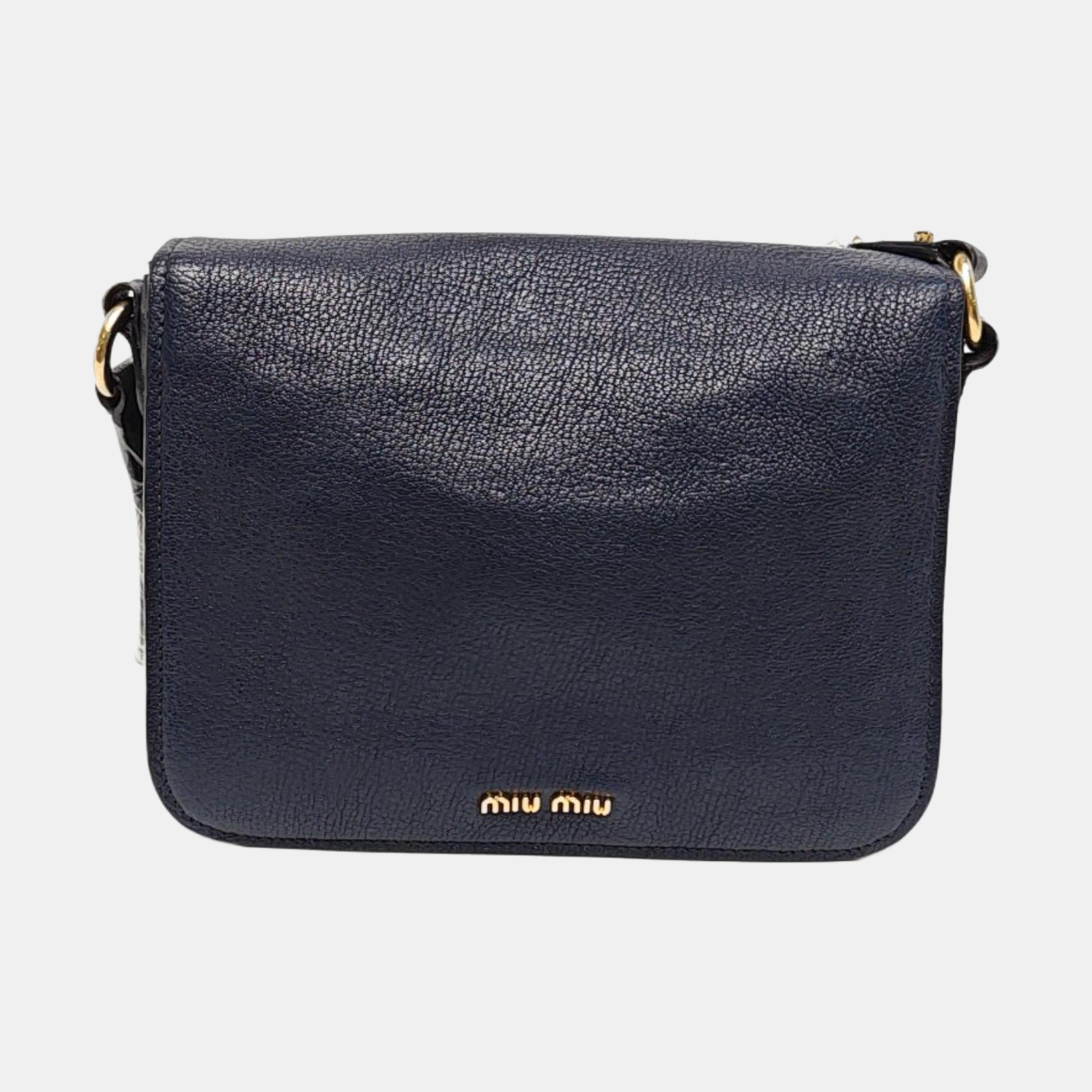 Calfskin Shoulder Bag Blue