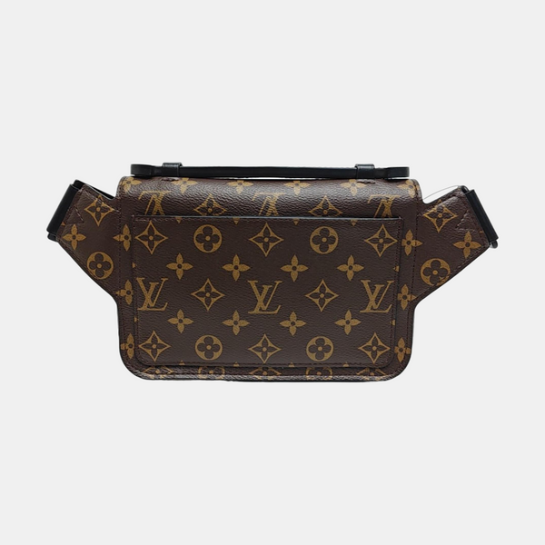 S LOCK Monogram Coated Canvas Brown