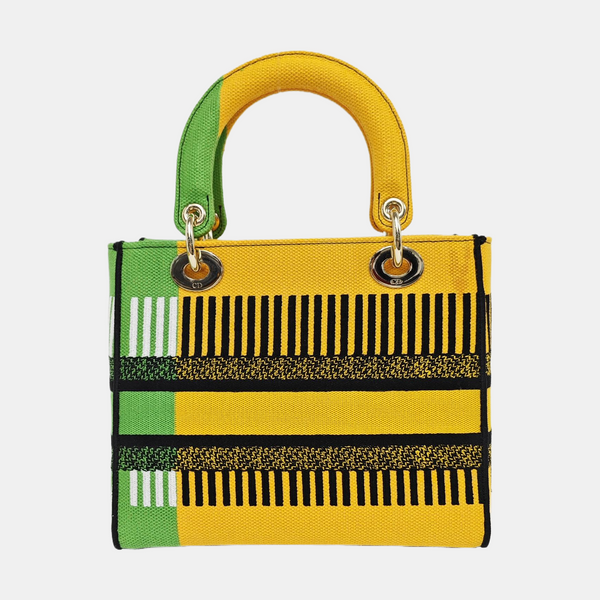 Authenticated pre-owned  Lady D-Lite Medium Fabric Multicolor - Tote Bag at Looply