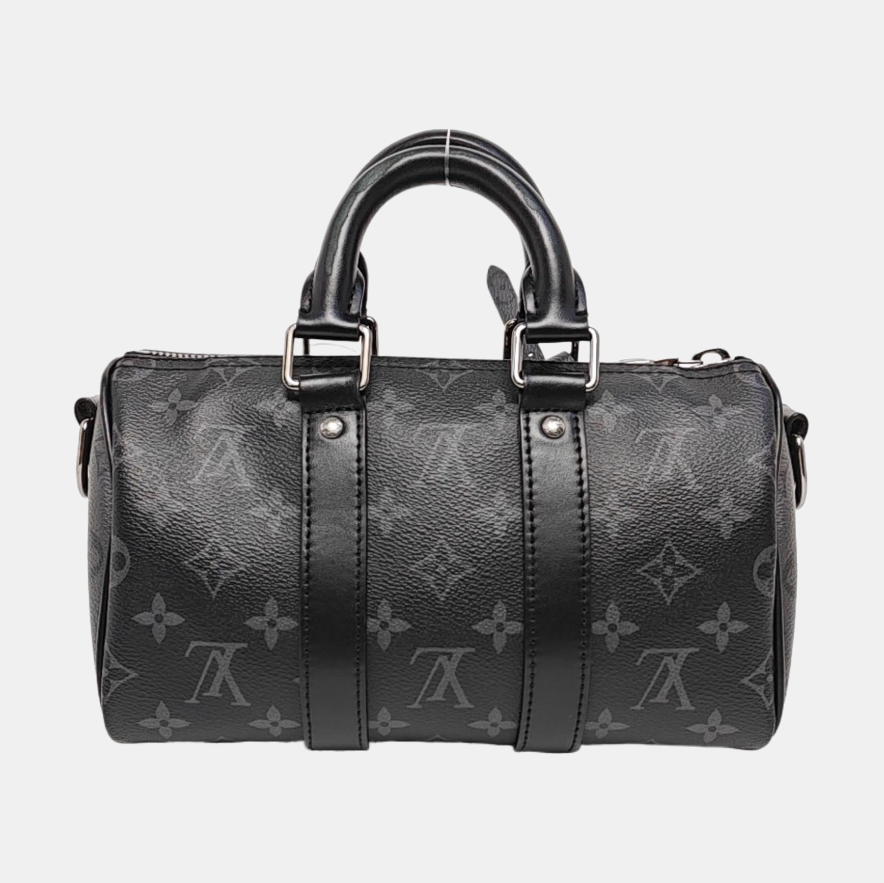 KEEPALL 25 Monogram Coated Canvas Black