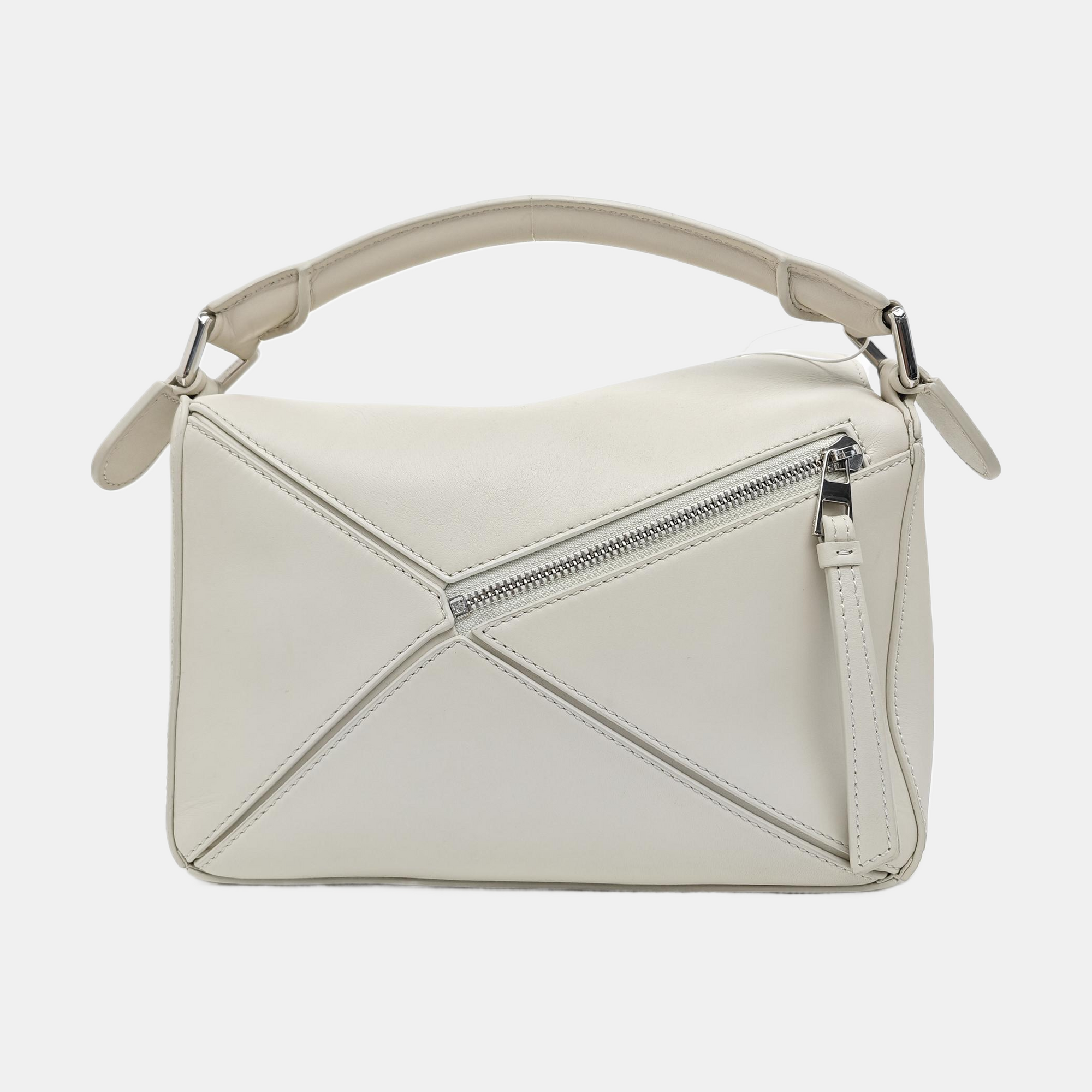 Puzzle Small Calfskin White