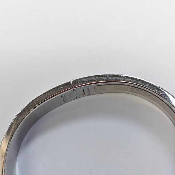 Clic H Metal Silver Bangle