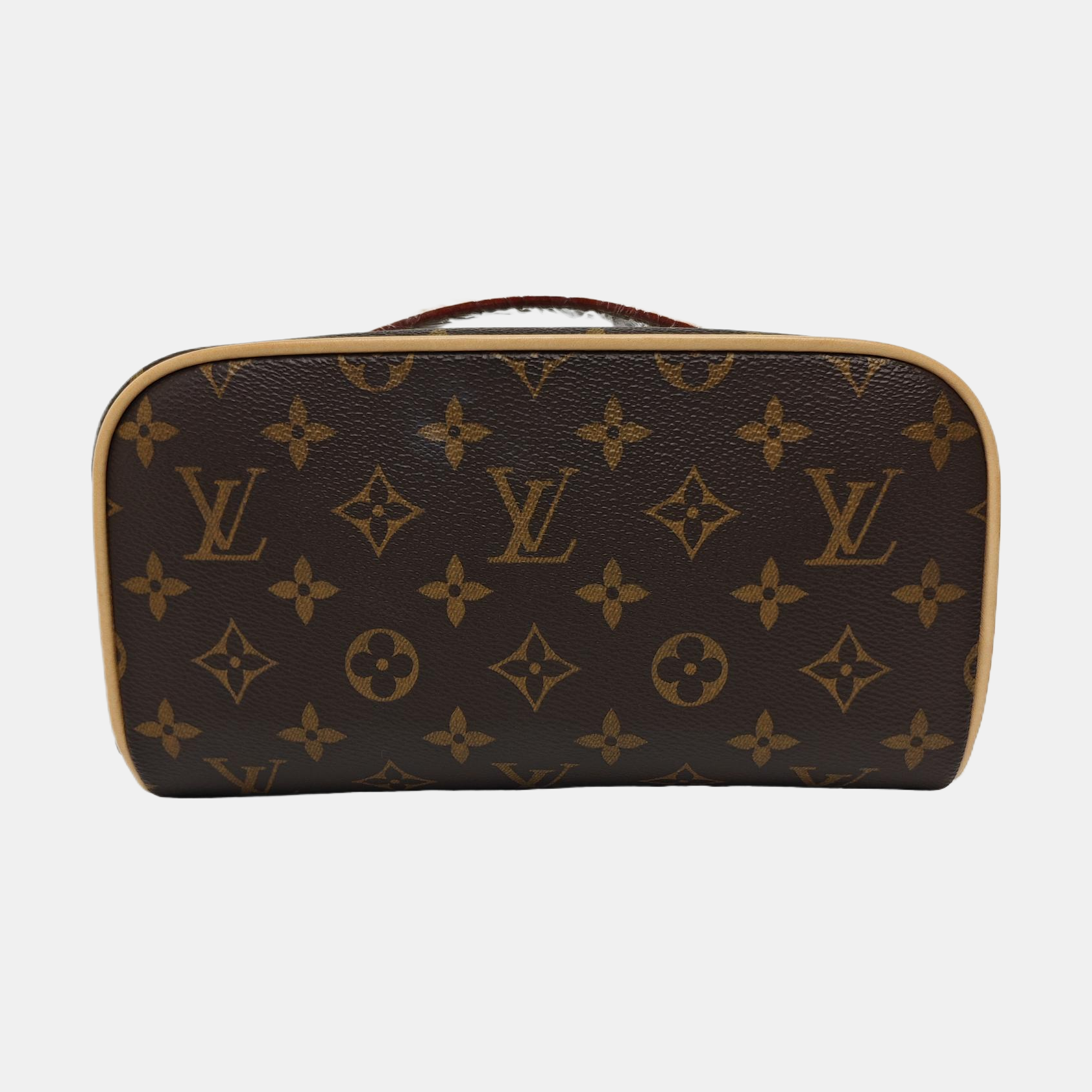 Monogram Coated Canvas Top Handle Bag Brown