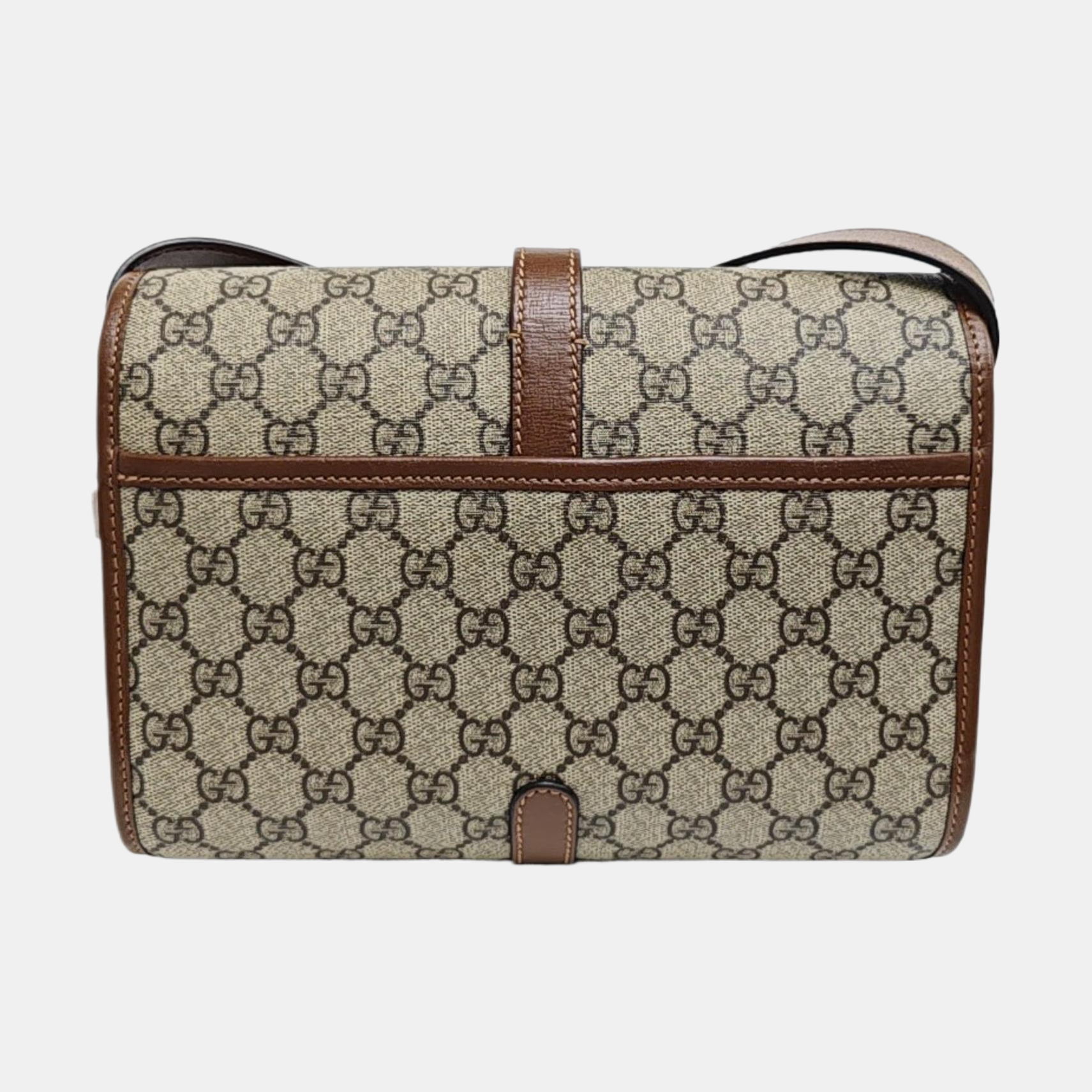 Monogram Coated Canvas Shoulder Bag Beige