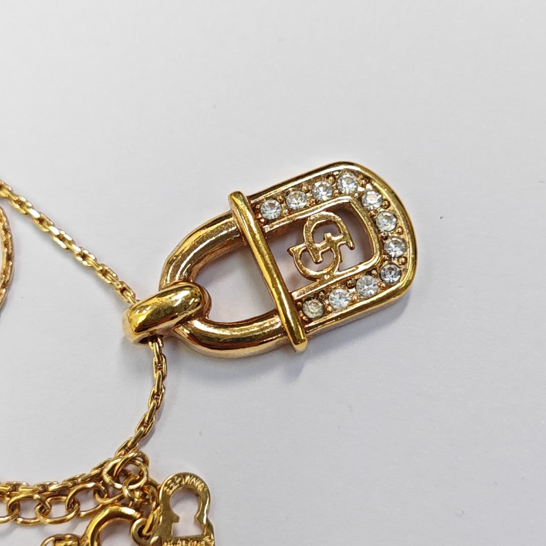 Petit CD Metal Gold Necklace
