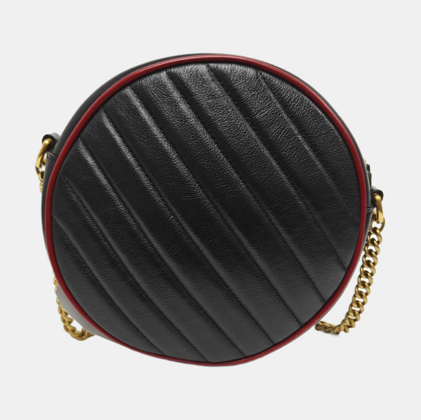 GG Marmont Mini Quilted Calfskin Black