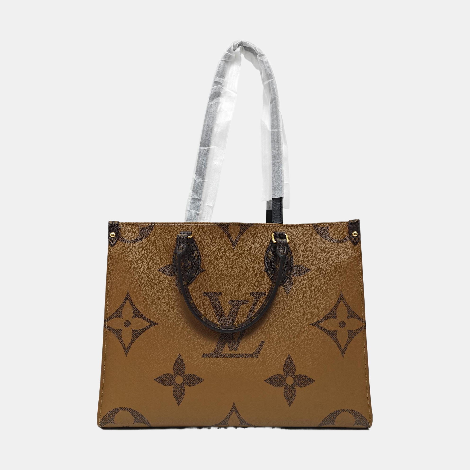 ONTHEGO MM Monogram Coated Canvas Brown