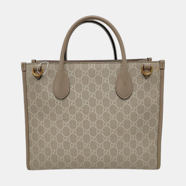 Retro Small Monogram Coated Canvas Beige