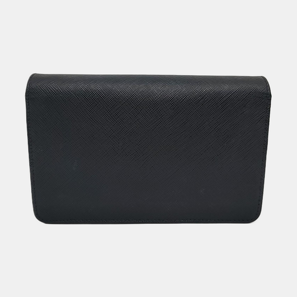 Saffiano Calfskin Shoulder Bag Black