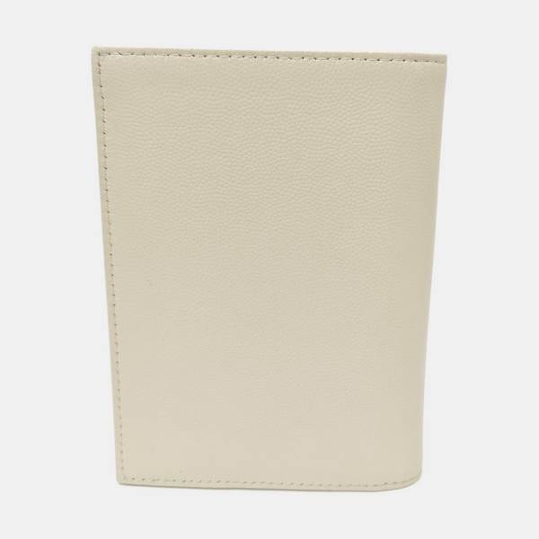 Quilted Grained Calfskin Wallet Beige