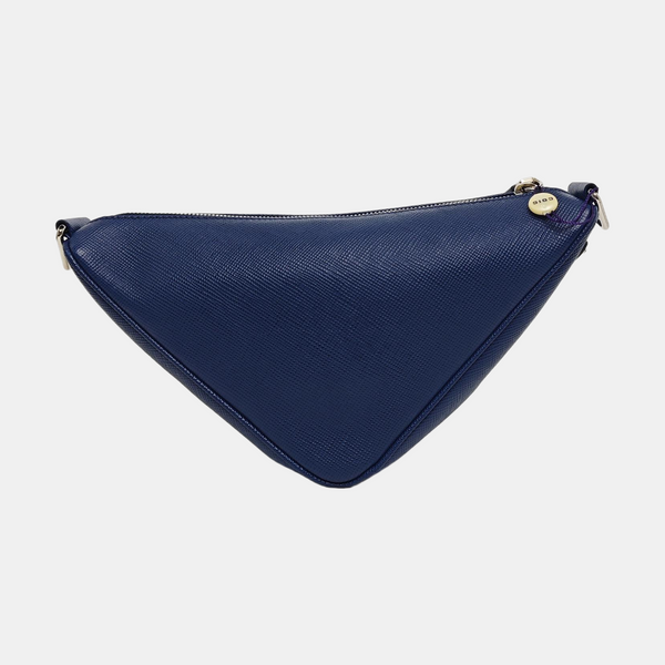 Authenticated pre-owned  Triangle Calfskin Blue - Shoulder Bag at Looply
