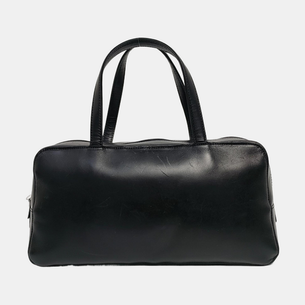 Calfskin Top Handle Bag Black