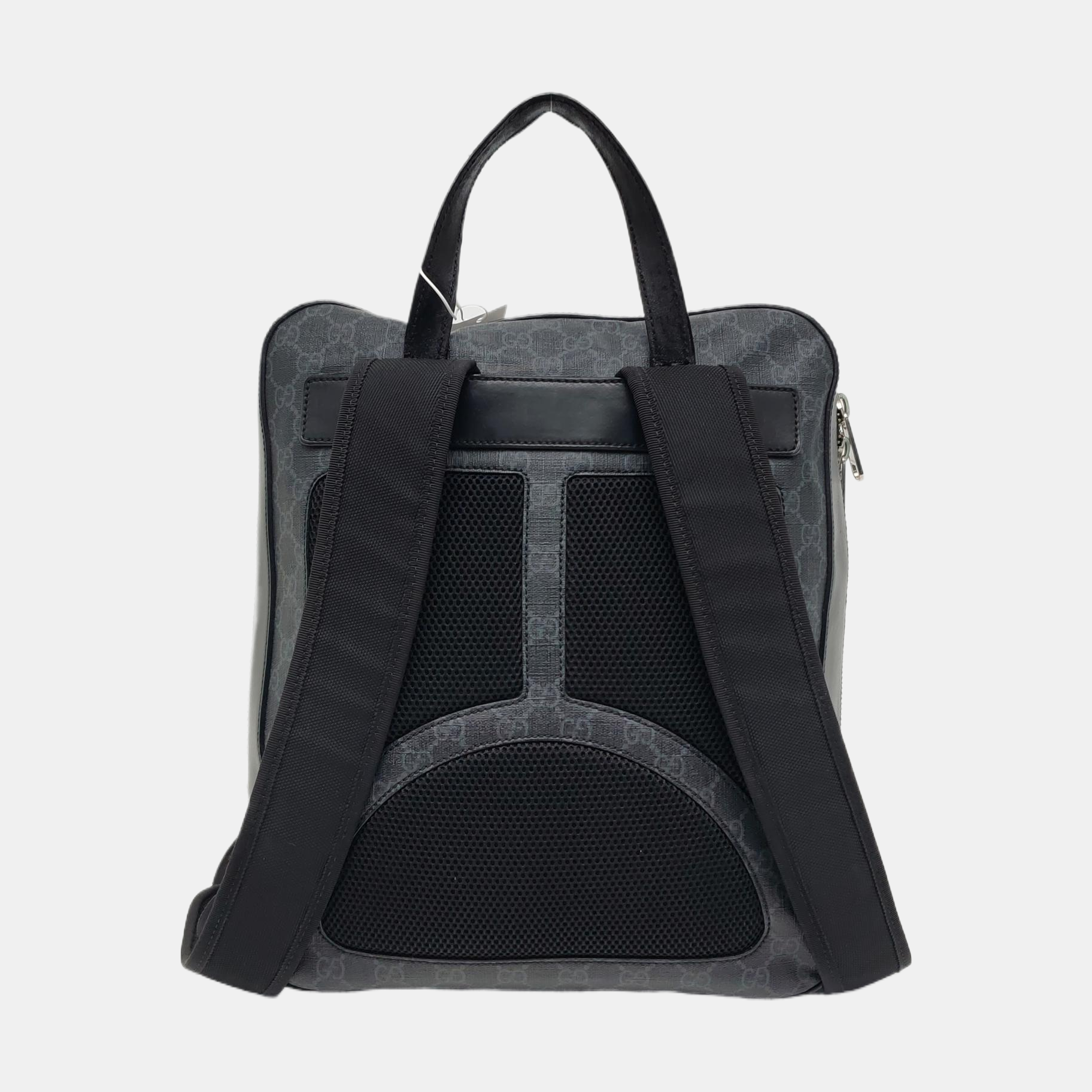 Monogram Coated Canvas Backpack Black