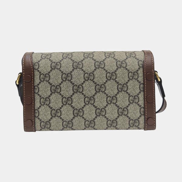 Horsebit 1955 Mini Monogram Coated Canvas Beige