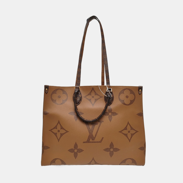 Authenticated pre-owned  ONTHEGO GM Monogram Coated Canvas Brown - Tote Bag at Looply