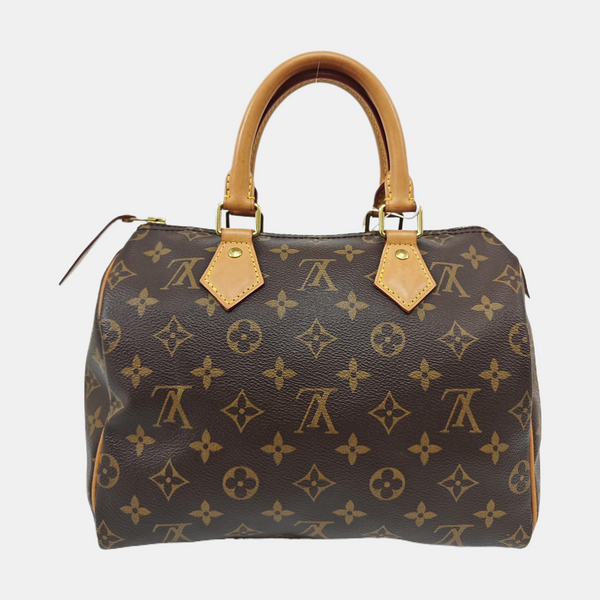 SPEEDY 25 Monogram Coated Canvas Brown