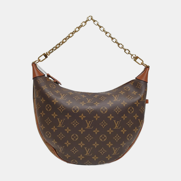 LOOP HOBO Monogram Coated Canvas Brown