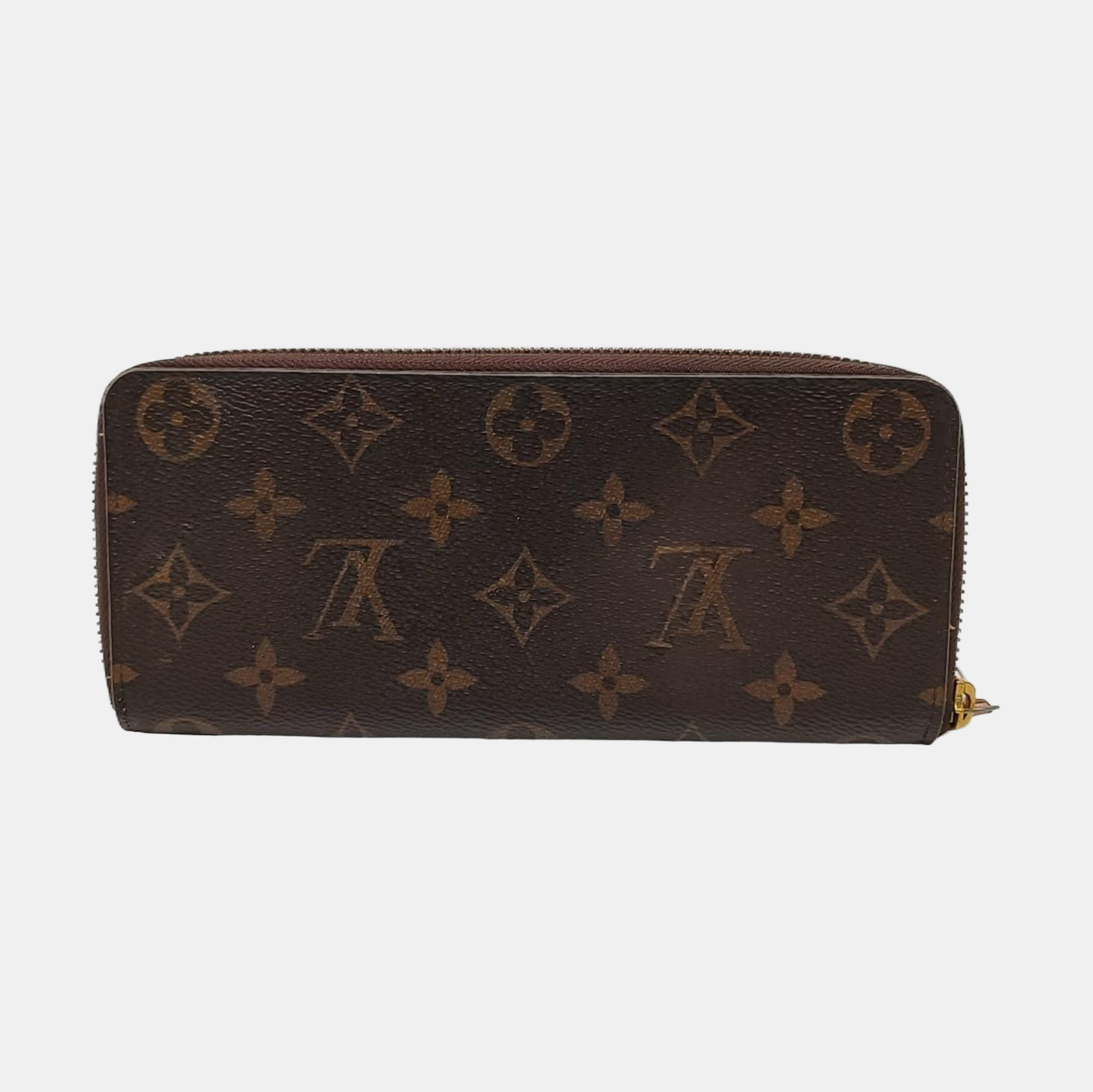 CLÉMENCE Monogram Coated Canvas Brown Wallet