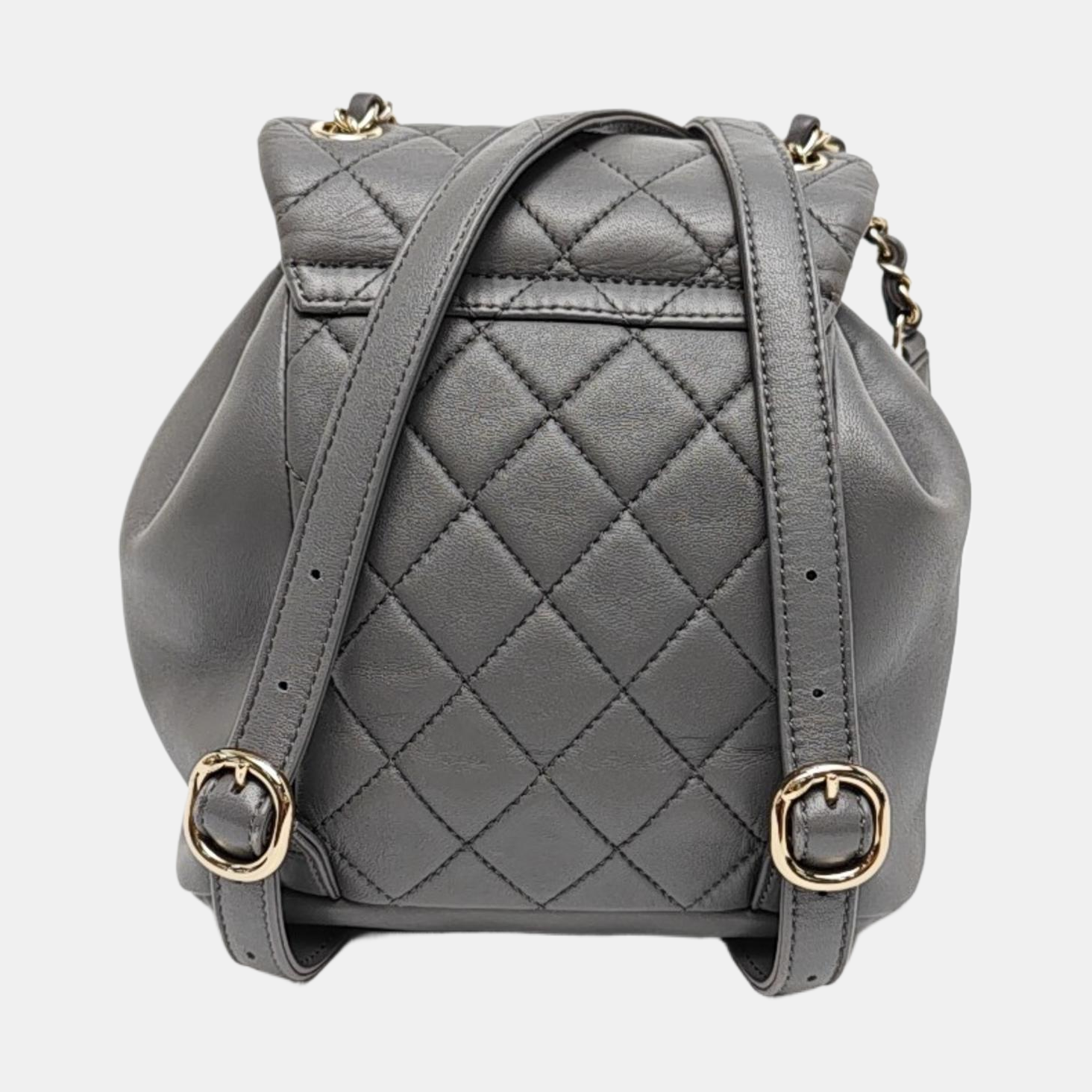 DUMA Small Quilted Calfskin Gray