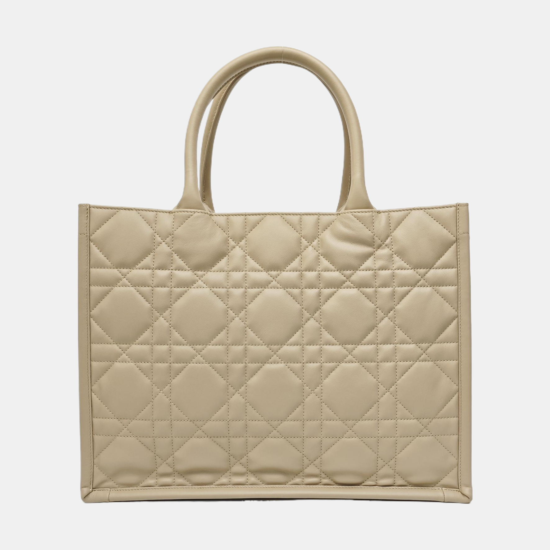 Book Tote Medium Cannage Calfskin Beige