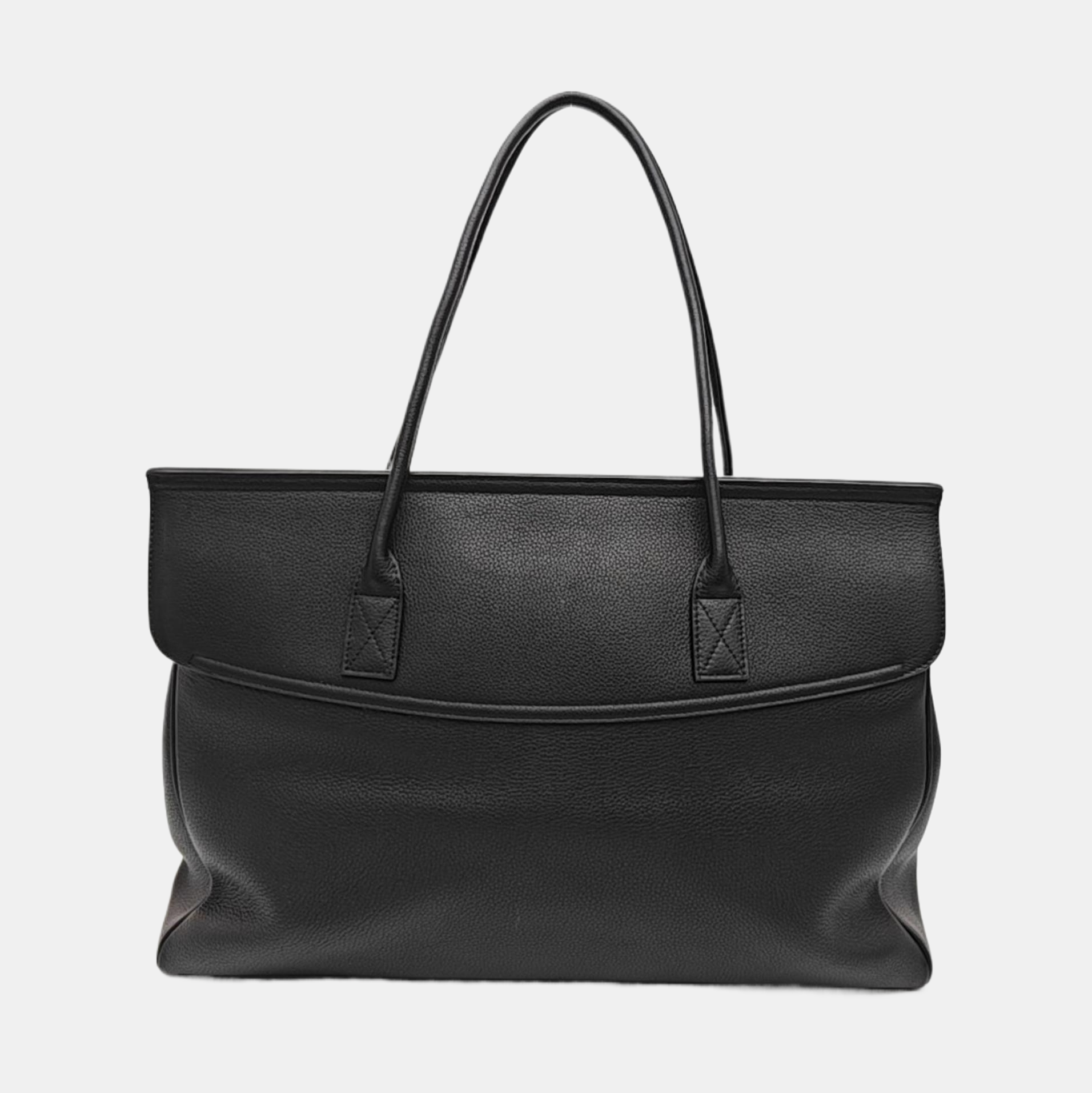 Calfskin Top Handle Bag Black