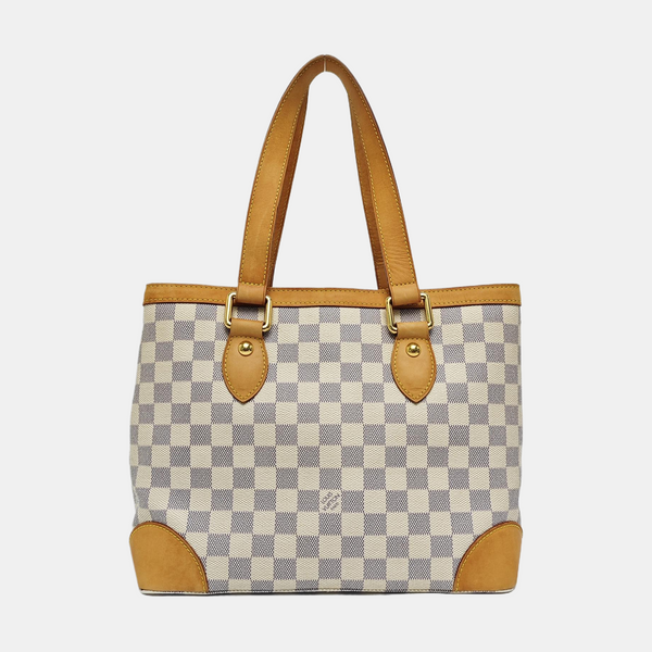 HAMPSTEAD PM Damier Azur Coated Canvas White