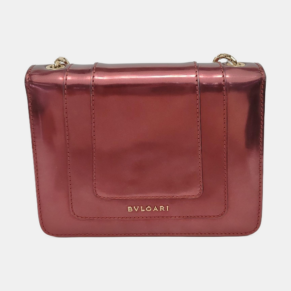 SERPENTI FOREVER Small Quilted Patent Leather Red