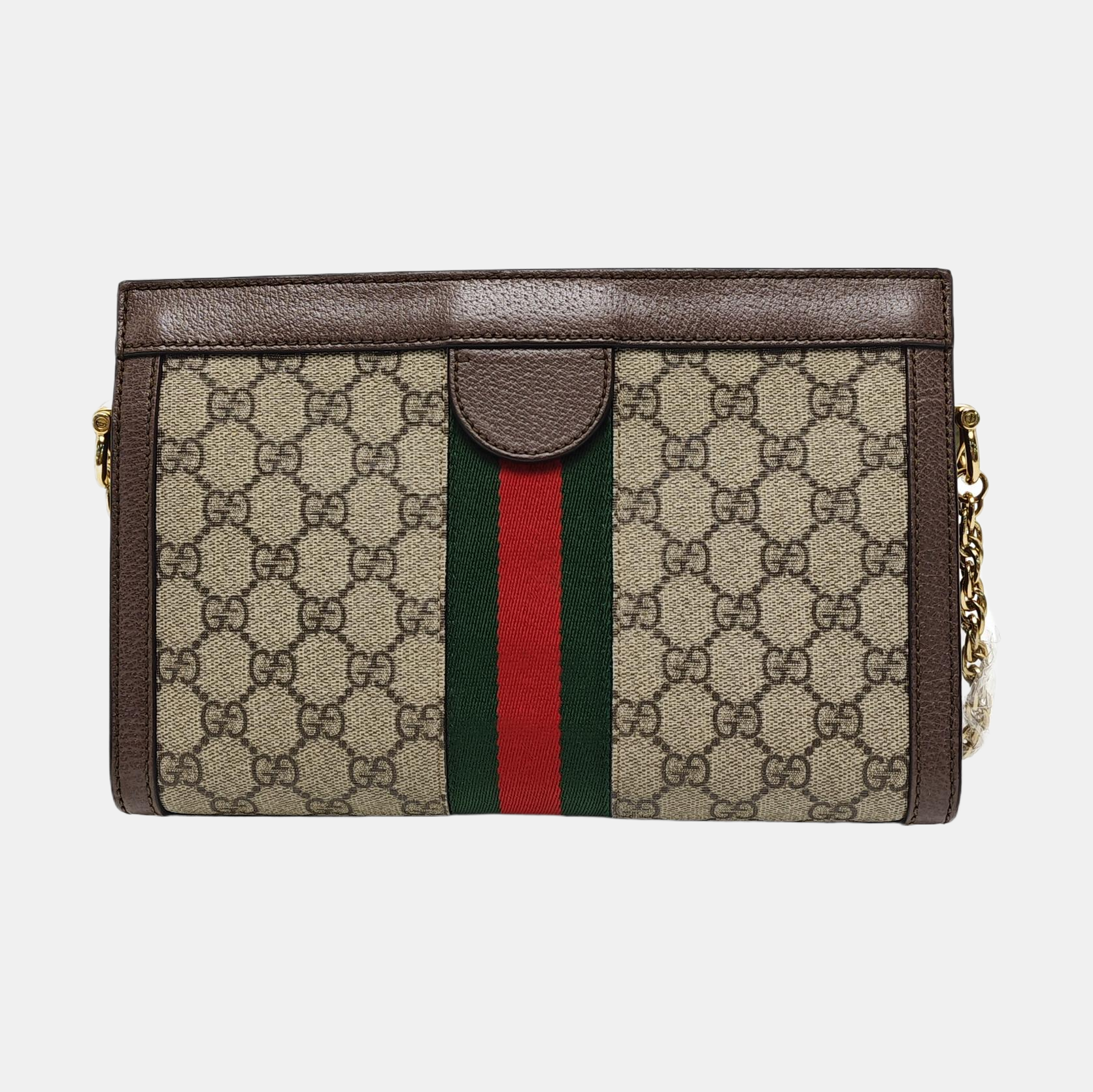Ophidia Small Monogram Coated Canvas Beige